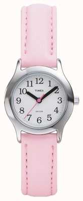 Timex Rosa Lederarmbanduhr für Damen/Kinder T790814