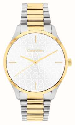 Calvin Klein Unisex | silbernes ck-Zifferblatt | zweifarbiges Armband 25200167