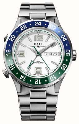 Ball Watch Company Roadmaster marine gmt blau/grüne Lünette weißes Zifferblatt DG3030B-S9CJ-WH