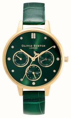 Olivia Burton Damen | grünes Multifunktionsrad | grünes Lederband 24000010