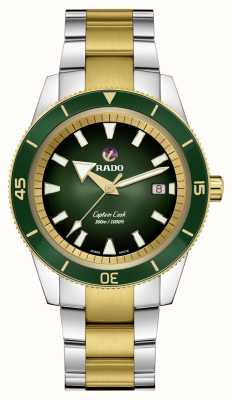 RADO Kapitän Koch | automatisch | grünes Zifferblatt | zweifarbiges Armband R32138303