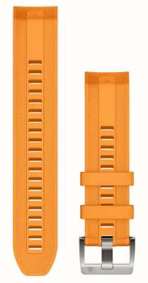 Garmin Nur Quickfit® 22 Mark Uhrenarmband – funkelndes orangefarbenes Silikonarmband 010-13225-04