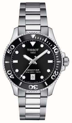 Tissot Seastar 1000 36mm | schwarzes Zifferblatt | Edelstahlarmband T1202101105100