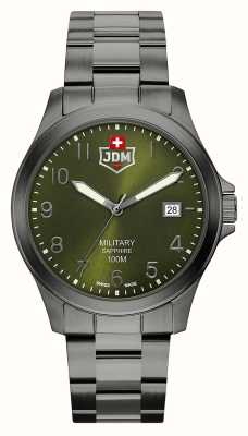 JDM Military Alpha i (40 mm) grünes Zifferblatt / schwarzer PVD-Stahl JDM-WG001-08