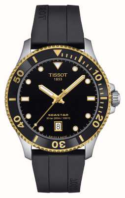 Tissot Seastar 1000 | schwarzes Zifferblatt | schwarzes Kautschukarmband T1204102705100
