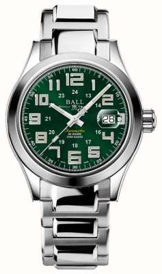 Ball Watch Company Ingenieur m Pionier | 40mm | limitierte Auflage | grünes Zifferblatt | Edelstahlarmband | Regenbogenröhren NM9032C-S2C-GR2