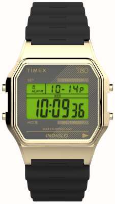 Timex 80 digitales Zifferblatt / schwarzes Harzarmband TW2V41000