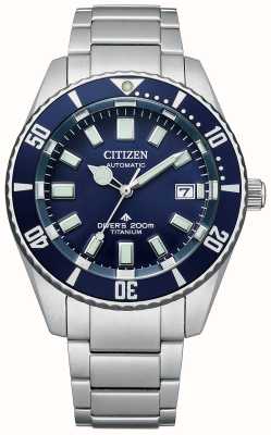 Citizen Promaster Diver Automatik-Supertitan (41 mm), blaues Zifferblatt/Titanarmband NB6021-68L