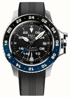 Ball Watch Company Ingenieur-Kohlenwasserstoff-Aerogmt-Schlittenfahrer (42 mm), schwarzes Kautschukarmband DG2018C-P17C-BK
