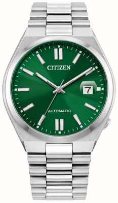 Citizen Tsuyosa Automatik (40 mm) Sonnenschliff-Zifferblatt grün / Edelstahlarmband NJ0150-56X