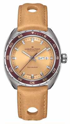 Seiko 5 Sport | Kompakt 28mm | Beiges Zifferblatt | Beiges Lederband |  SRE005K1 - First Class Watches™ AUT