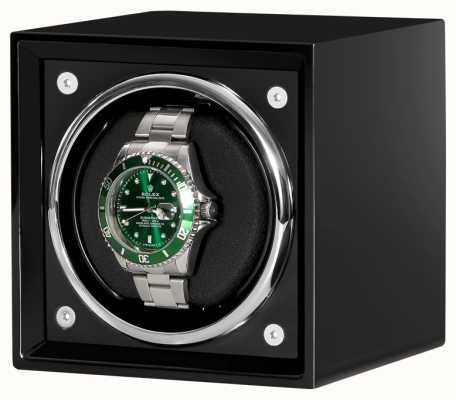 Watch Accessories Automatischer Luxus-Uhrenbeweger | schwarz mattiert | 4 Rotationsmodus | Uhrenkissen aus Baumwolle | Keine Uhr WINDER-2023-BLACK