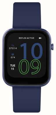 Reflex Active Multifunktions-Smartwatch der Serie 12 (38 mm), digitales Zifferblatt / marineblaues Silikon RA12-2154