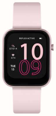 Reflex Active Multifunktions-Smartwatch der Serie 12 (38 mm), digitales Zifferblatt/Gehäuse aus rosafarbenem Silikon RA12-2157