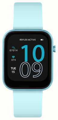 Reflex Active Multifunktions-Smartwatch der Serie 12 (38 mm), digitales Zifferblatt / himmelblaues Silikon RA12-2159