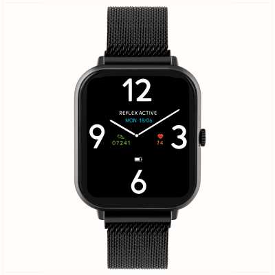 Reflex Active Multifunktions-Smartwatch der Serie 23 (39 mm), digitales Zifferblatt / schwarzes PVD-Edelstahlgewebe RA23-4076