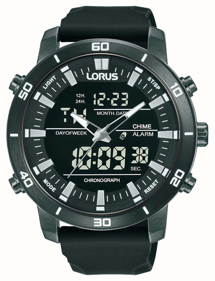 Lorus Quarz-Chronograph Mit Zwei Displays, Watches™ - AUT Class RW661AX9 Digitales First 100 (46 M Mm), / Zifferblatt