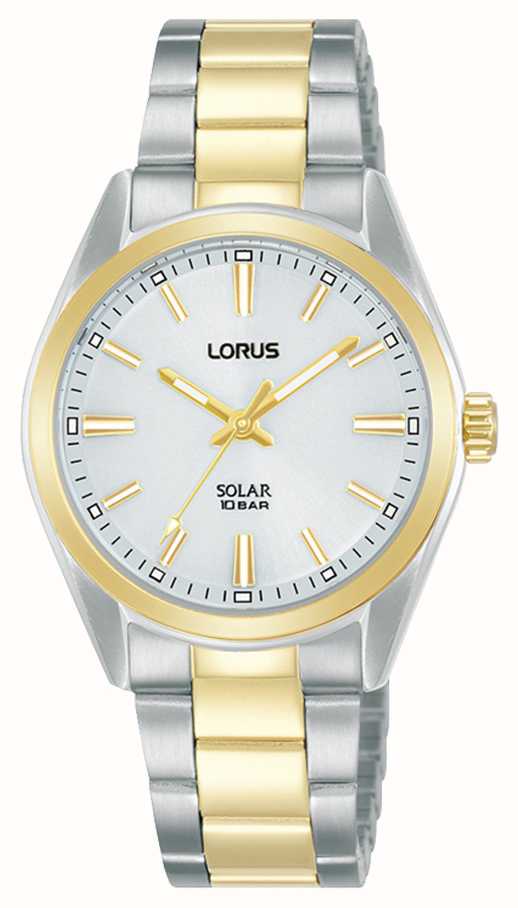 Lorus Sports Solar 100 M (31 Mm), Weißes Sonnenschliff-Zifferblatt /  Zweifarbiger RY506AX9 - First Class Watches™ AUT