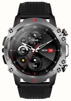 STORM S-Hero Titan-Smartwatch (47 mm), digitales Zifferblatt / schwarzes Silikonarmband 47535/TI