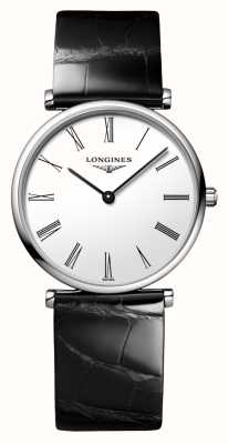 LONGINES La Grande Classique de Longines (29 mm), weißes Zifferblatt / schwarzes Leder L45124112