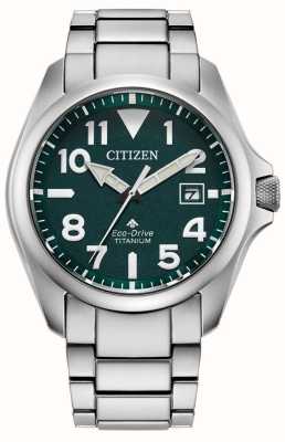 Citizen Promaster robustes Eco-Drive (41 mm) grünes Zifferblatt / Super-Titan-Armband BN0241-59W