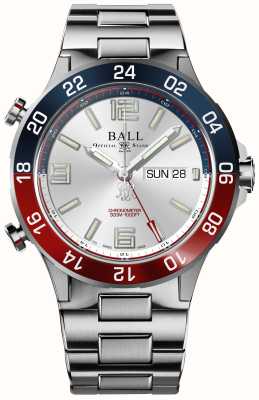 Ball Watch Company Roadmaster Marine GMT (42 mm), silbernes Zifferblatt / Titan- und Edelstahlarmband DG3222A-S1CJ-SL