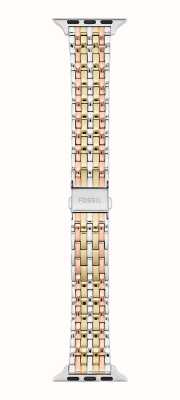 Fossil Dreifarbiges Apple-Watch-Armband (38/40/41 mm) aus Edelstahl ab Display S380007 EX-DISPLAY