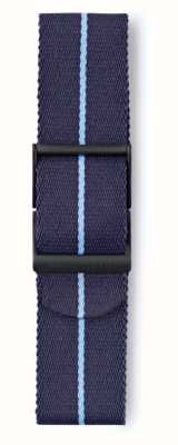 Elliot Brown 22 mm dunkelblaues Gurtband mit blauem Streifen, nur Standardlänge STR-N12