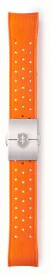 Elliot Brown Orangefarbenes tropisches Kautschukarmband, rostfreies 22-mm-Faltband STR-R55S