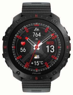 Polar Grit X2 Pro Premium GPS Smart Sportuhr schwarz mit H10-Sensor (S-L) 900110286