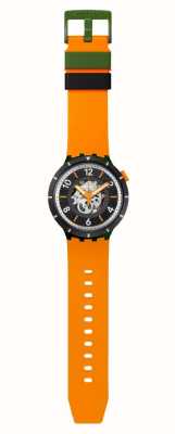 Swatch Kraft der Natur, orangefarbenes Herbstarmband SB03G107