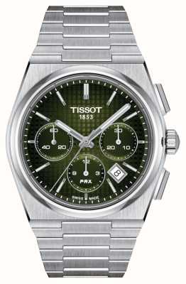Tissot PRX Automatik-Chronograph für Herren (42 mm) grünes Zifferblatt / Edelstahlarmband T1374271109100