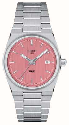Tissot Prx (35 mm) rosa Zifferblatt / Edelstahlarmband T1372101133100