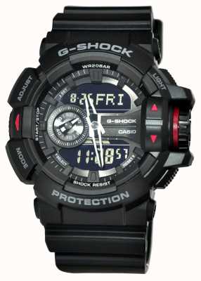 Casio Herren G-Shock schwarze Chronographenuhr GA-400-1BER