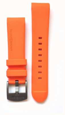 Elliot Brown Herren 22 mm orangefarbener Kautschuk-Stahl-Zungenschnallenriemen nur STR-R05