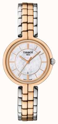 Tissot Zweifarbiges Armband mit rosévergoldetem Mop-Zifferblatt T0942102211100