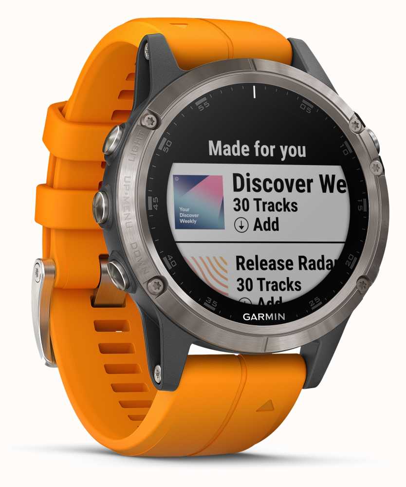 fenix 5 plus orange band