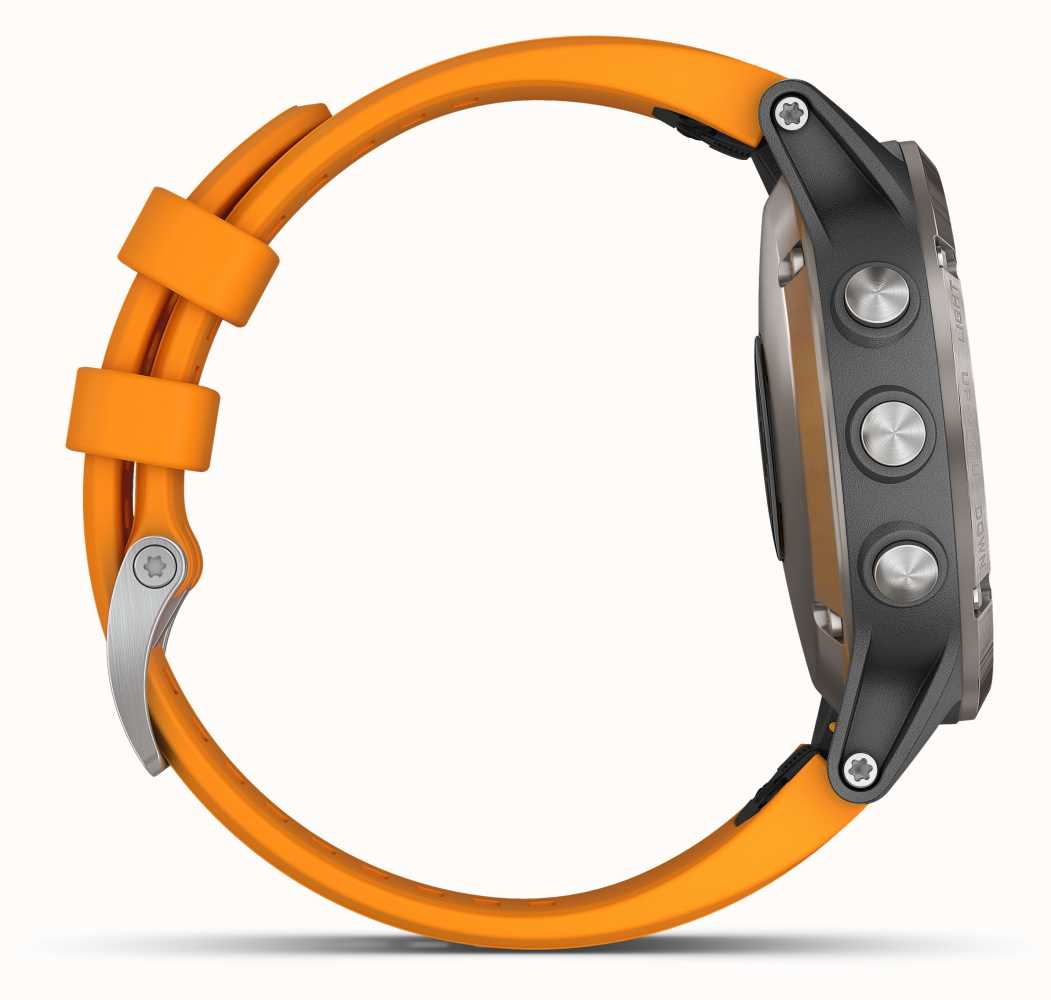 fenix 5 plus orange titanium