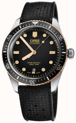 ORIS Divers 65 Automatik (40 mm), schwarzes Zifferblatt / schwarzes Kautschukarmband 01 733 7707 4354-07 4 20 18