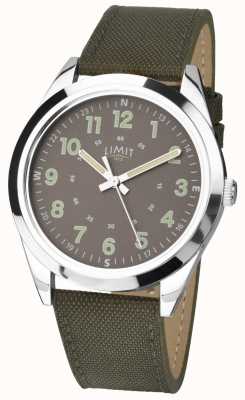 Limit Herren | Uhr im Militärstil |khakigrünes Armband & grünes Zifferblatt 5951