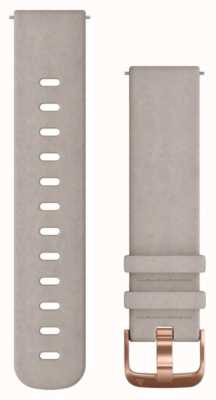 Garmin Schnellverschlussband (20 mm), graues Wildleder / roségoldene Hardware – nur Band 010-12691-07