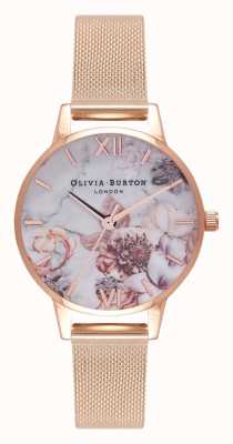 Olivia Burton | Damen | Marmorblumen | Mesh-Armband aus Roségold | OB16CS06