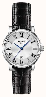Tissot | carson classic | schwarzes Lederband | silbernes Zifferblatt | T1222101603300