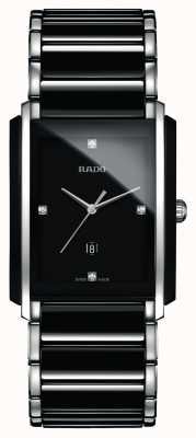 RADO Integral Diamanten High-Tech Keramik schwarz quadratisches Zifferblatt Uhr R20206712