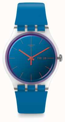 Swatch | neuer Herr | polablue uhr | blaues Silikonband | SO29K702-S14