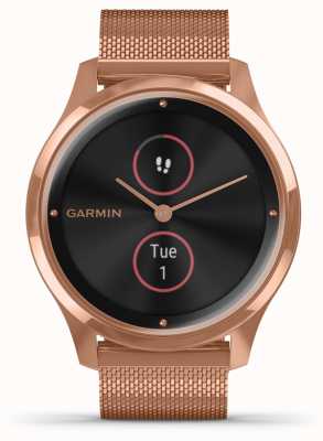 Garmin Vivomove 3 luxe | 18ct pvd case | roségoldfarbenes Mailänder Armband 010-02241-04
