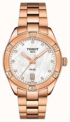 Tissot | pr 100 sport chic | Roségold Armband | Perlmutt T1019103311600