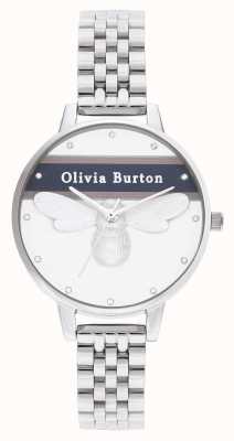 Olivia Burton | Damen | Uni-Glücksbiene | Silberarmband | OB16VS07