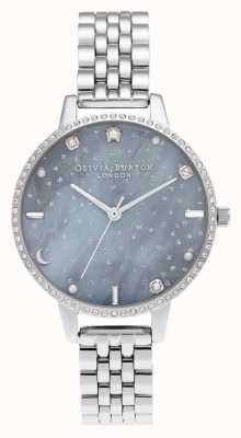 Olivia Burton Nachthimmel Demi Zifferblatt Silber Armband OB16GD65