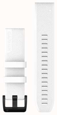 Garmin Quickfit 22 Armband nur weiß mit schwarzem Edelstahl 010-12901-01